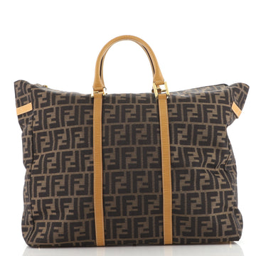 Fendi Vintage Zip Travel Tote Zucca Canvas Large