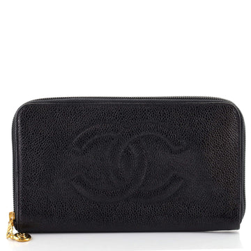 Chanel Timeless CC Zipped Wallet Caviar Long