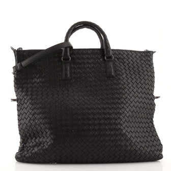 Bottega Veneta Convertible Flat Zip Tote Intrecciato Nappa Large