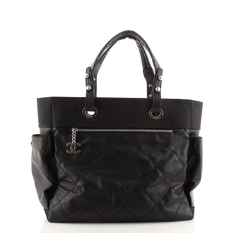 Chanel Biarritz Pocket Tote Quilted Coated Canvas Large