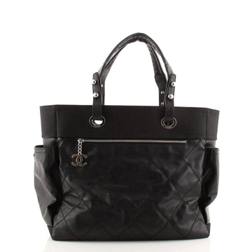 Chanel Biarritz Pocket Tote Quilted Coated Canvas Large