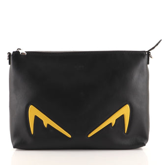 Fendi Monster Diabolic Eyes Messenger Bag Leather