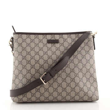Gucci Zip Top Messenger Bag GG Coated Canvas Medium