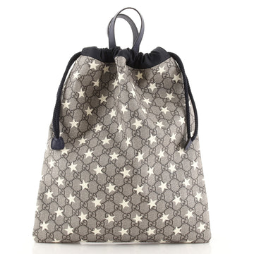 Gucci Children's Drawstring Backpack Printed GG Coated Canvas Medium