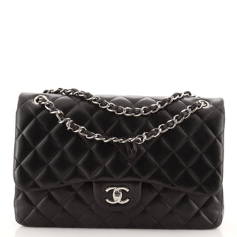 Chanel Classic Double Flap Bag Quilted Lambskin Jumbo