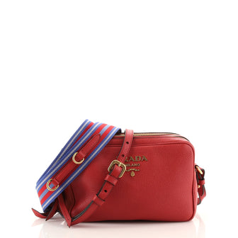 Prada Double Zip Camera Bag Vitello Daino