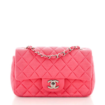 Chanel Classic Single Flap Bag Quilted Jersey Mini