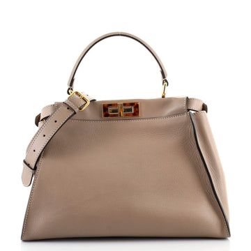 Fendi Peekaboo Bag Leather with Tortoise Detail Regular