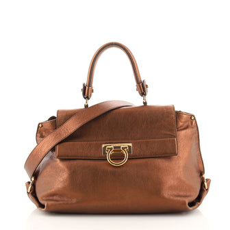 Salvatore Ferragamo Sofia Satchel Smooth Leather Medium