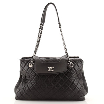 Chanel 3 Accordion Shopping Tote Quilted Lambskin