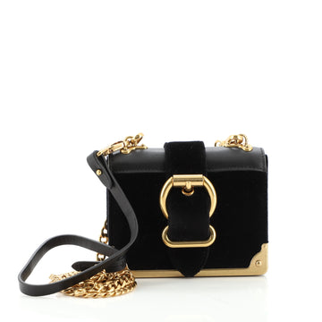 Prada Cahier Chain Crossbody Bag Velvet and City Calf Micro