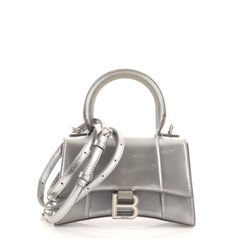 Balenciaga Hourglass Top Handle Bag Leather XS
