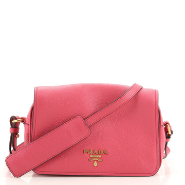 Prada Flap Zip Crossbody Bag Vitello Phenix Small