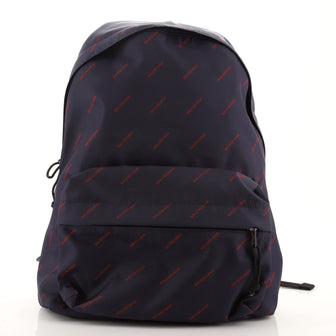 Balenciaga Explorer Backpack Logo Print Nylon