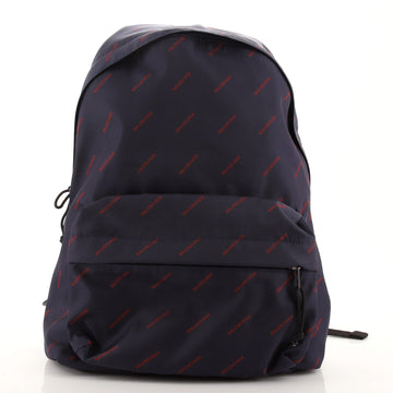 Balenciaga Explorer Backpack Logo Print Nylon
