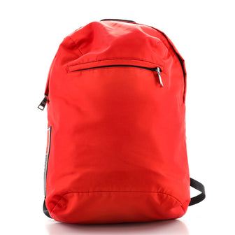 Prada Logo Patch Backpack Tessuto Large
