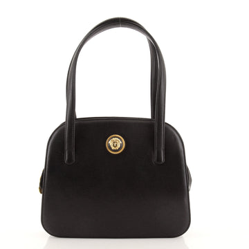 Versace VIntage Medusa Round Shoulder Bag Leather Small