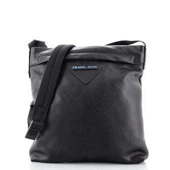 Prada Concept Zip Pocket Messenger Bag Leather Medium