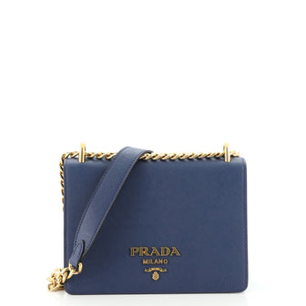 Prada Chain Flap Bag Saffiano Leather Small
