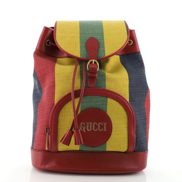 Gucci Baiadera Backpack Striped Canvas