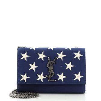 Saint Laurent Classic Monogram Crossbody Bag Embroidered Canvas Small