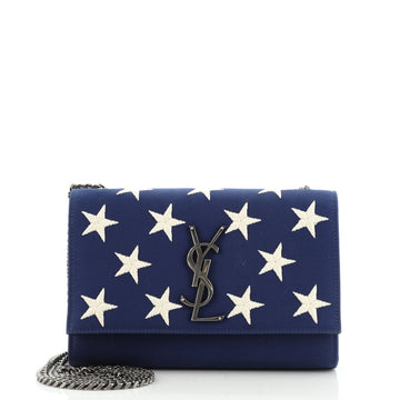 Saint Laurent Classic Monogram Crossbody Bag Embroidered Canvas Small
