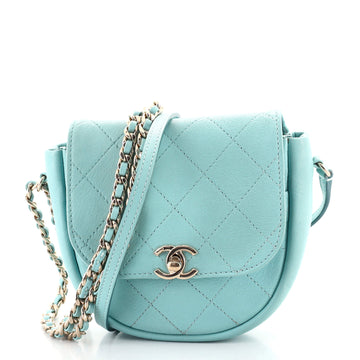 Chanel Casual Trip Messenger Bag Quilted Lambskin Mini