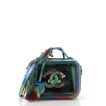 Chanel Filigree Vanity Case PVC with Lambskin Small