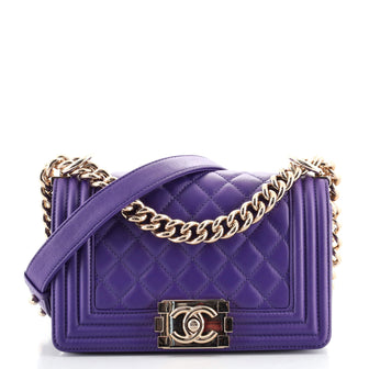 Chanel Boy Flap Bag Quilted Lambskin Small