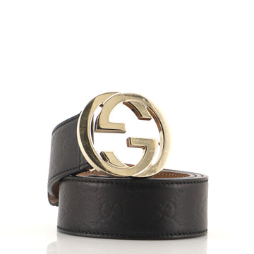 Gucci Interlocking G Belt Guccissima Leather Wide