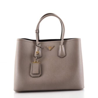 Prada Cuir Double Tote Saffiano Leather Large