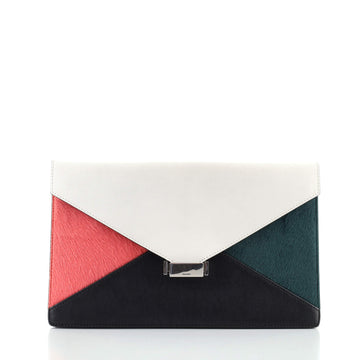Celine Diamond Clutch Pony Hair and Leather Medium