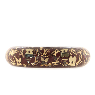 Louis Vuitton Inclusion Bangle Bracelet Resin with Crystals GM