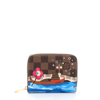 Louis Vuitton Zippy Coin Purse Limited Edition Vivienne Xmas Damier
