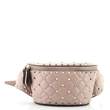 Valentino Rockstud Spike Belt Bag Quilted Leather Small