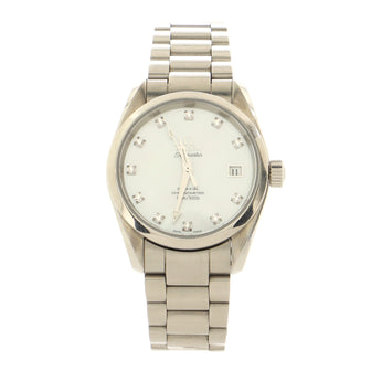 Omega Seamaster Aqua Terra 150M Co-Axial Chronometer Automatic Watch Stainless Steel with Diamond Markers and Mother of Pearl 36