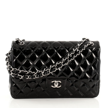 Chanel Classic Double Flap Quilted Patent Jumbo