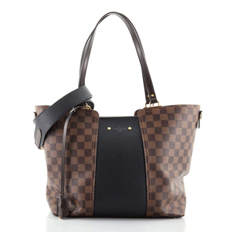 Louis Vuitton Jersey Handbag Damier with Leather