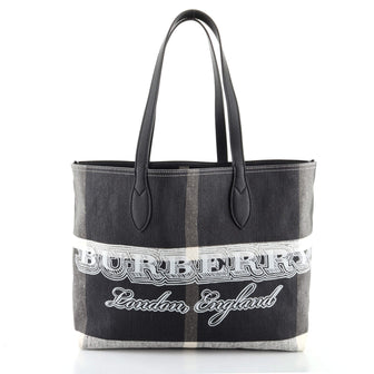 Burberry Doodle Reversible Tote Printed Canvas Large