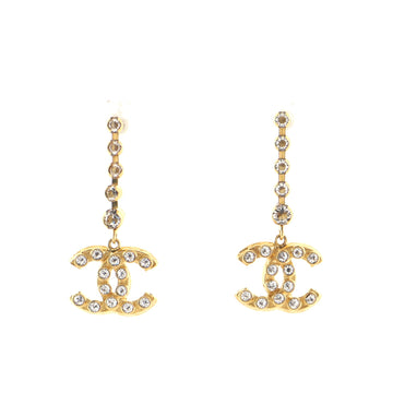 Chanel CC Drop Earrings Metal with Crystals