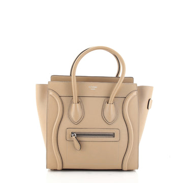Celine Luggage Bag Grainy Leather Micro