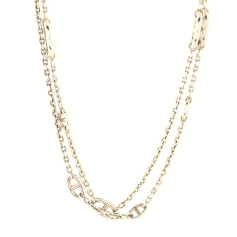 Hermes Farandole Long Necklace Sterling Silver 120