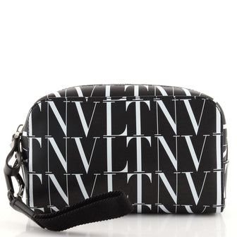 Valentino VLTN Times Wash Bag Printed Leather