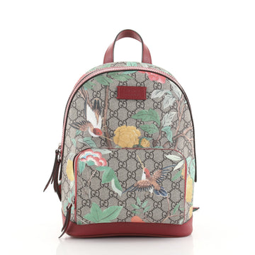 Gucci Zip Pocket Backpack Tian Print GG Coated Canvas Small