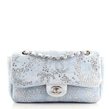 Chanel CC Flap Bag Strass Embellished Denim Medium