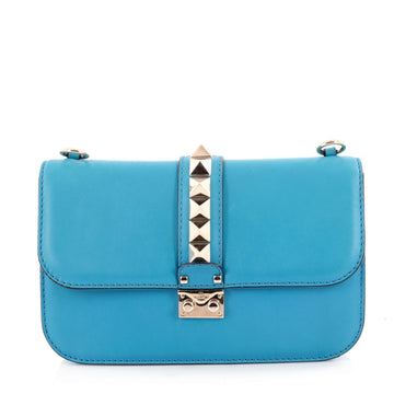 Valentino Glam Lock Shoulder Bag Leather Medium