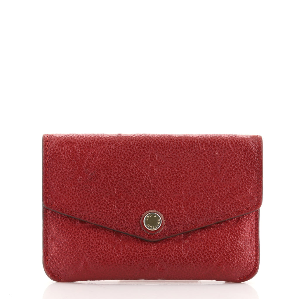 Louis Vuitton Key Pouch Monogram Empreinte Leather Red 1129194