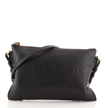 Burberry Peyton Crossbody Bag Logo Embossed Leather