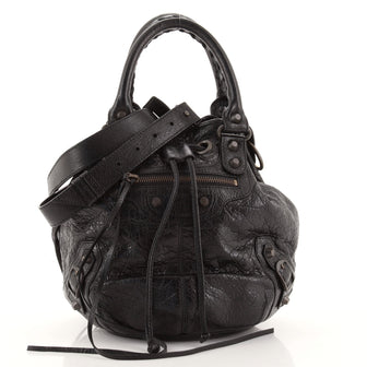 Balenciaga Pom Pon Classic Studs Bag Leather Mini