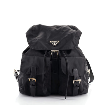 Prada Double Front Pocket Backpack Tessuto Medium